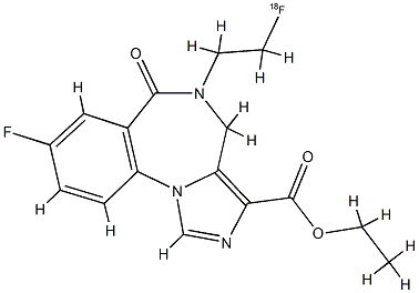 5-(2-フルオロエチル)フルマゼニル 化学構造式