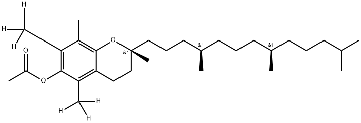 Tokoferol-d6 Acetate, 143731-16-2, 结构式