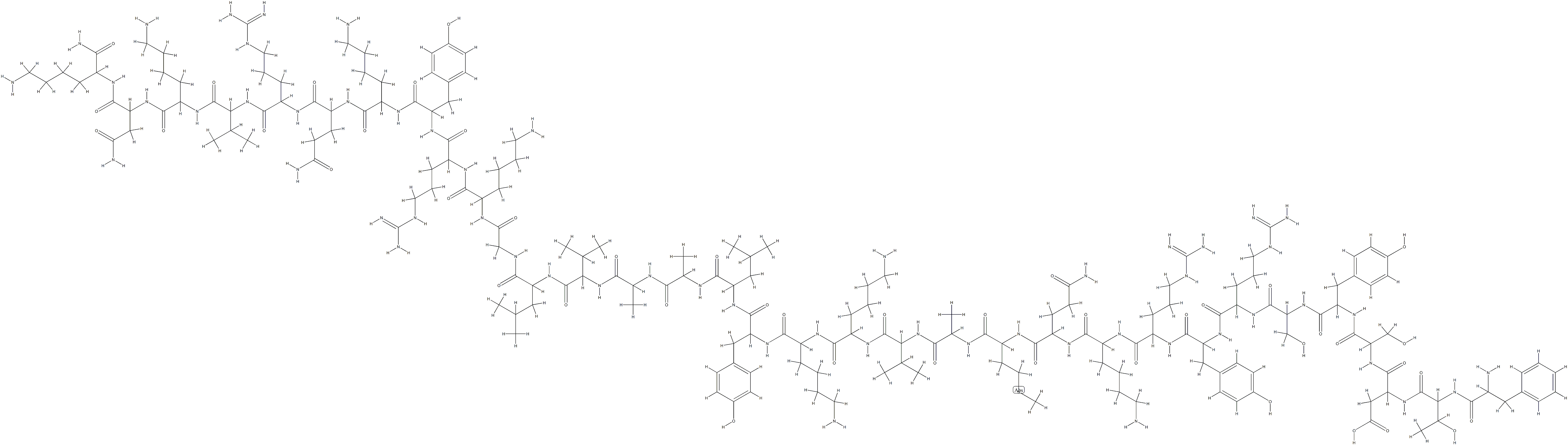 PACAP-38 (6-38) (ヒト, ニワトリ, マウス, ヒツジ, ブタ, ラット) 化学構造式