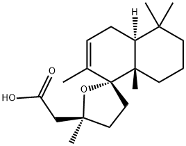 (5β,9S,10α,13R)-9,13-エポキシラブダ-7-エン-15-酸 化学構造式