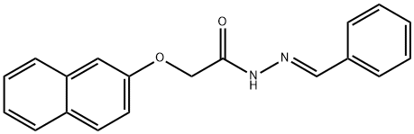 (E)-N-benzylidene-2-(naphthalen-2-yloxy)acetohydrazide 化学構造式