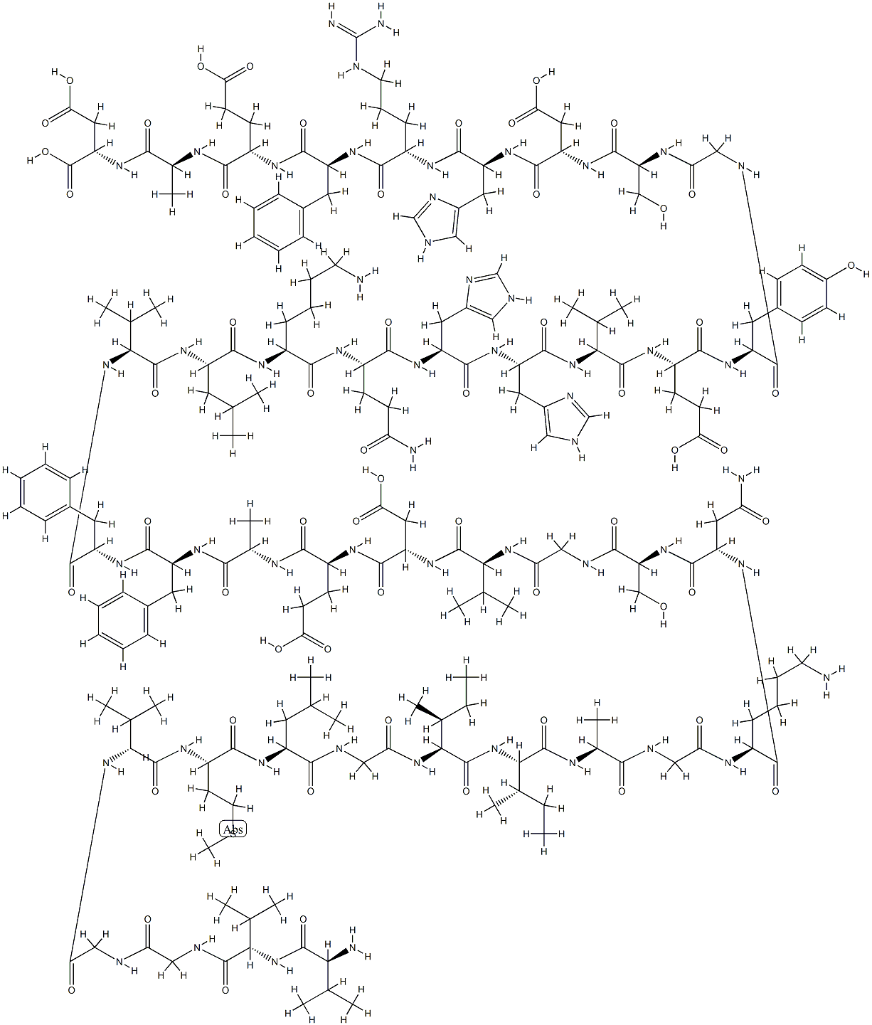 アミロイドΒ-プロテイン (40-1) 化学構造式
