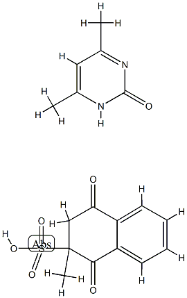 4,6-dimethylpyrimidin-2-ol--1,2,3,4-tetrahydro-2-methyl-1,4-dioxonaphthalene-2-sulphonic acid (1:1) Structure