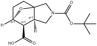 Racemic-(3aS,6R,7R,7aR)-2-(tert-butoxycarbonyl)octahydro-3a,6-epoxyisoindole-7-carboxylic acid(WX125292) Structure
