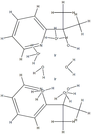 [2-(吡啶-2-基)-2-丙酸]铱(IV)二聚体溶液, 1446713-81-0, 结构式
