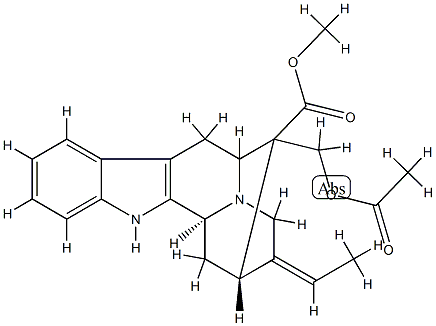 17-Acetyloxysarpagane-16-carboxylic acid methyl ester Structure