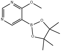 4-甲氧基-5-(4,4,5,5-四甲基-1,3,2-二氧杂硼烷-2-基)嘧啶 结构式