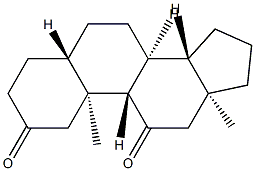 5α-アンドロスタン-2,11-ジオン 化学構造式