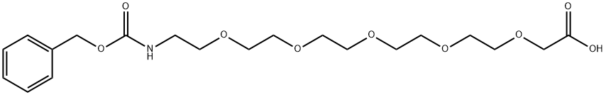 Z-NH-5(ethylene glycol)-acetic acid, 1449390-66-2, 结构式