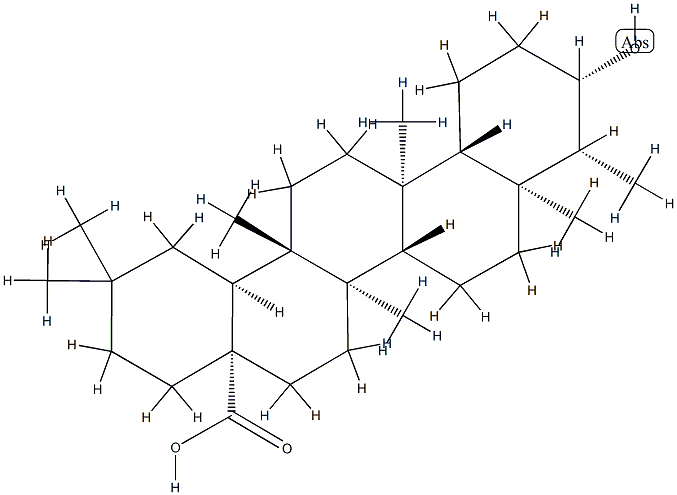 3β-Hydroxy-D:A-friedooleanan-28-oic acid Struktur