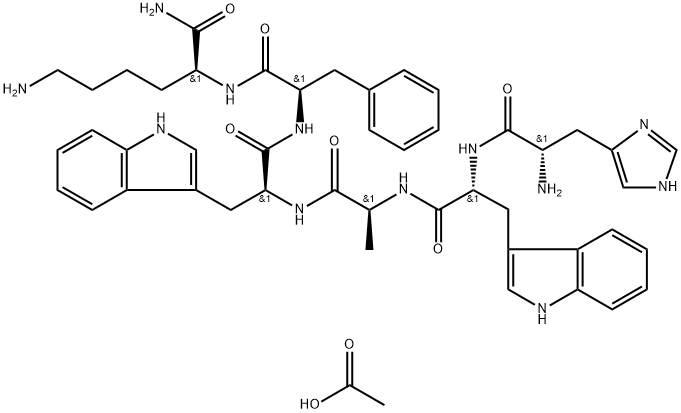 Growth hormone releasing hexapeptide acetate Structure