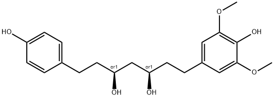 (3R,5S)-REL-1-(4-羟基-3,5-二甲氧基苯基)-7-(4-羟基苯基)-3,5-庚二醇,1452487-93-2,结构式