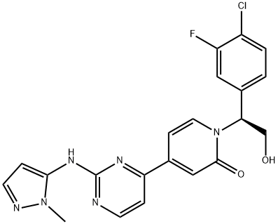 ラボキセルチニブ 化学構造式
