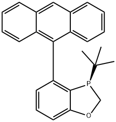 (R)-4-(9-蒽基)-3-(叔丁基)-2,3-二氢苯并[D][1,3]氧,膦戊轭 结构式