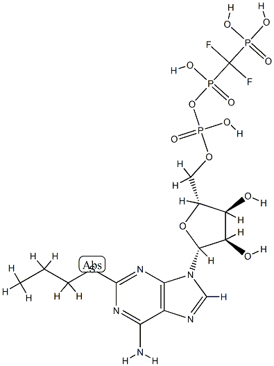 2-(Propylthio)adenosine-5'-O-(β,γ-difluoromethylene)triphosphatetetrasodiumsalt|ARL66096 , CID5311009