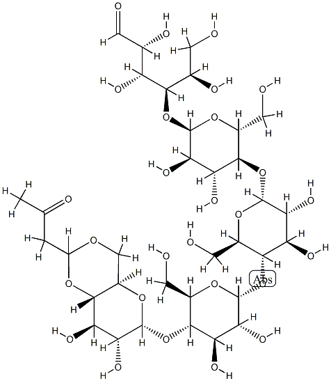 4,6-O-3-Ketobutylidene maltopentaose Struktur