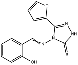 4-Salicylideneamino-3-(furan-2)-5-mercapto-1,2,4-triazole Struktur