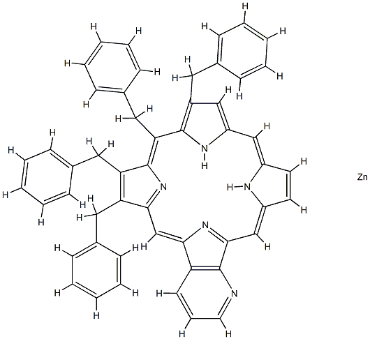 zinc tetrabenzylpyridoporphyrin Structure