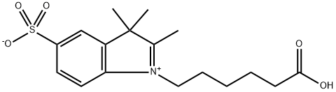 1-(5-羧基己基)-2,3,3-三甲基-3H-吲哚-5-磺酸内盐 结构式