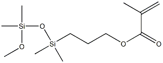 モノメタクリルオキシプロピル終端処理ポリジメチルシロキサン ASYMMETRIC 50-80CST 化学構造式