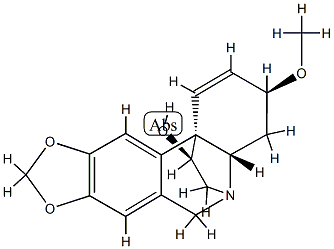 (5α,11S,13β,19α)-1,2-Didehydro-3β-methoxycrinan-11-ol Struktur