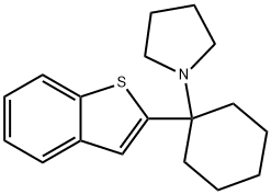 1-(1-(2-benzo(b)thienyl)cyclohexyl)pyrrolidine Structure
