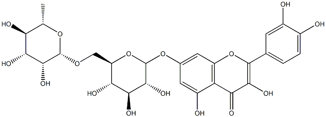 クエルセチン7-O-ルチノシド 化学構造式