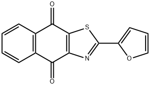 2-(2-フリル)ナフト[2,3-d]チアゾール-4,9-ジオン 化学構造式