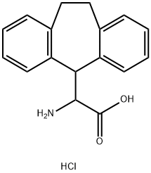 2-amino-2-(10,11-dihydro-5H-dibenzo[a,d][7]annulen-5-yl)acetic acid hydrochloride(WXC04701) Structure