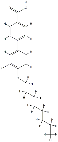 4-[(3-Fluoro-4-(octyloxy)-phenyl]-benzoic acid Struktur