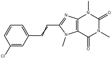 8-(3-chlorostyryl)caffeine, 148589-13-3, 结构式