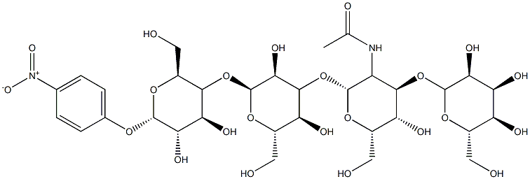 Galβ(1-3)GlcNAcβ(1-3)Galβ(1-4)Glc-β-pNP 化学構造式