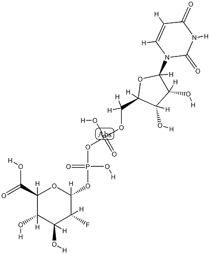 UDP-2-fluoro-2-deoxyglucuronic acid Structure