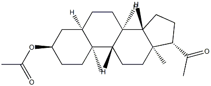3α-Acetyloxy-5α-pregnan-20-one, 1491-77-6, 结构式