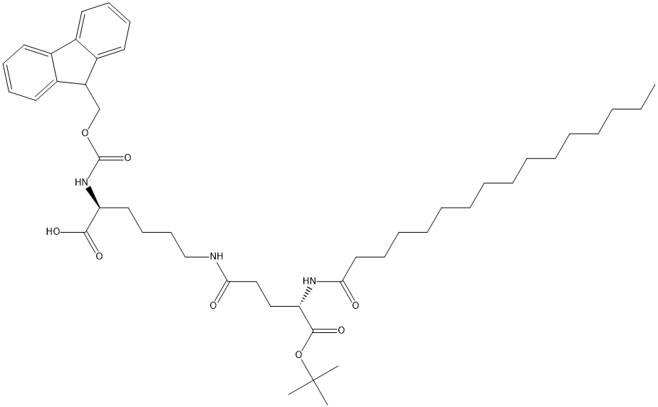 Fmoc-Lys(Pal-Glu-OtBu)-OH Struktur