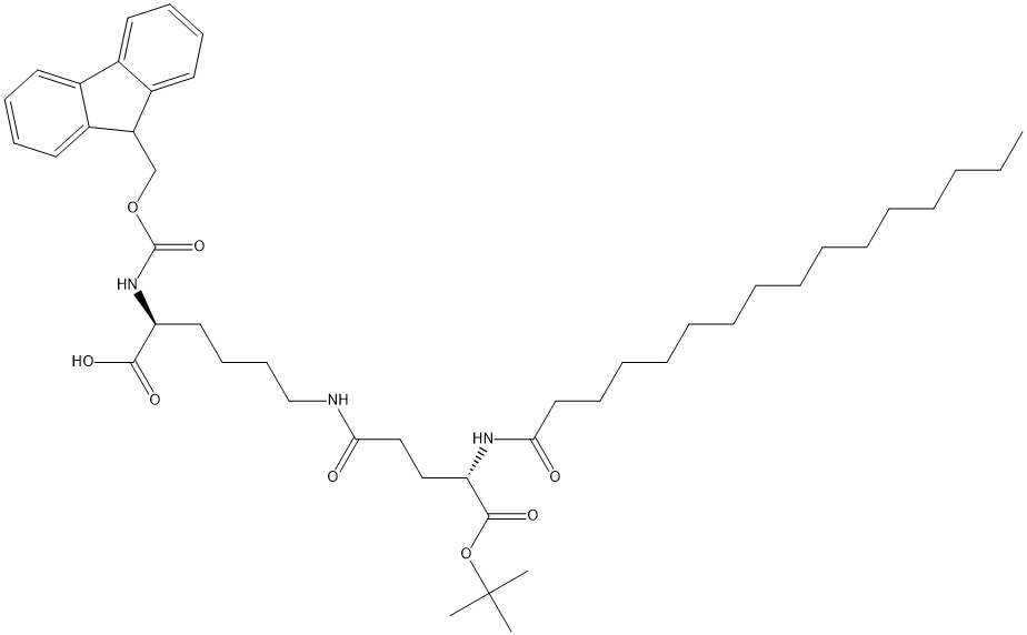 N2-[芴甲氧羰基]-N6-[N-(1-氧代十六烷基)-L-GAMMA-谷氨酰]-L-赖氨酸 1'-叔丁酯