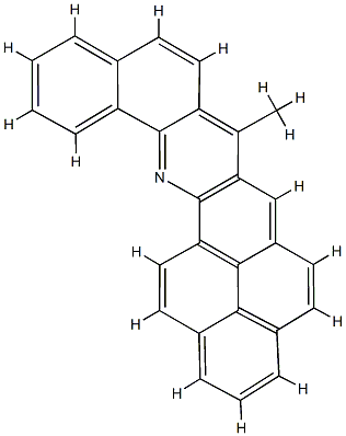 7-Methylbenzo[h]phenaleno[1,9-bc]acridine 结构式