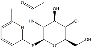 6-Methyl-2-pyridinyl 2-(acetylamino)-2-deoxy-1-thio-beta-D-glucopyranoside  化学構造式