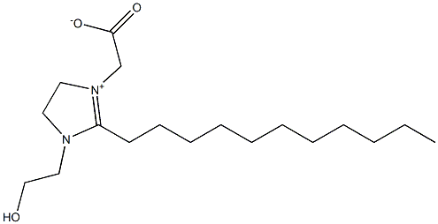 1-カルボキシラトメチル-4,5-ジヒドロ-3-(2-ヒドロキシエチル)-2-ウンデシル-1H-イミダゾール-3-イウム 化学構造式