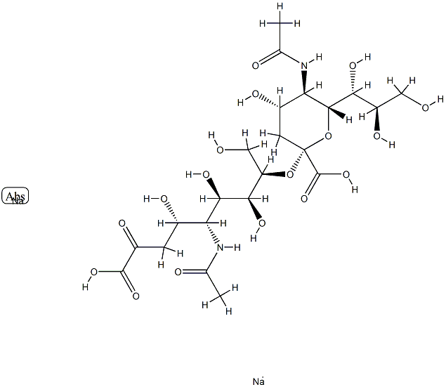 N-acetyl-8-O-(N-acetyl-a-neuraminyl)-neuraminic acid disodium salt Structure