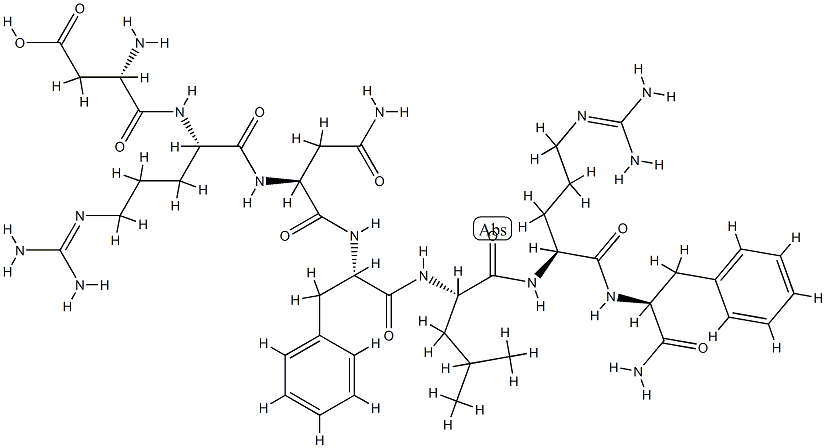 ASP-ARG-ASN-PHE-LEU-ARG-PHE AMIDE*TRIFLUOROACETATE Struktur