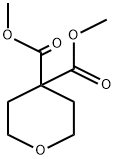 テトラヒドロピラン-4,4-ジカルボン酸 ジメチル 化学構造式