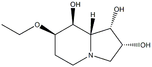 1,2,8-Indolizinetriol,7-ethoxyoctahydro-,[1S-(1alpha,2alpha,7bta,8bta,8abta)]-(9CI) Struktur