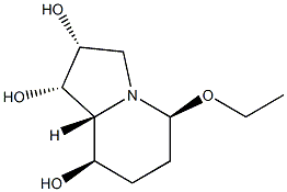 1,2,8-Indolizinetriol,5-ethoxyoctahydro-,[1S-(1alpha,2alpha,5bta,8bta,8abta)]-(9CI) 结构式