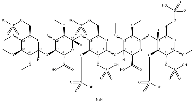 艾屈肝素钠, 149920-56-9, 结构式