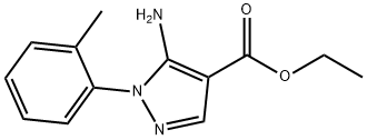 ethyl 5-amino-1-(2-methylphenyl)-1H-pyrazole-4-carboxylate, 15001-09-9, 结构式