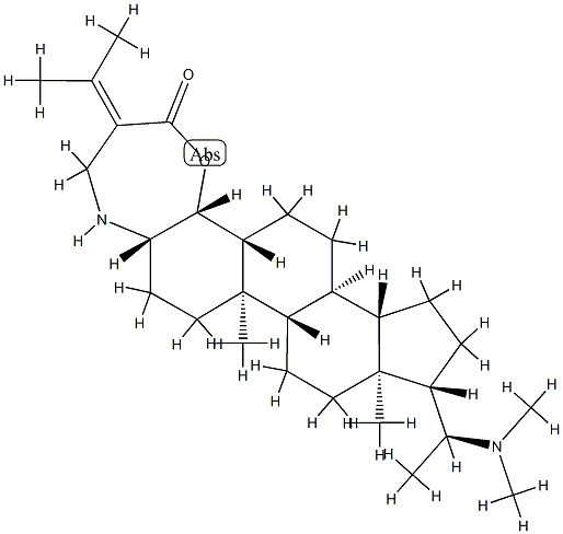 (20S)-20-(Dimethylamino)-3α,4α,5',6'-tetrahydro-6'-(1-methylethylidene)-5α-pregn-3-eno[4,3-b][1,4]oxazepin-7'(4'H)-one Struktur