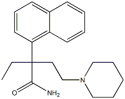 α-Ethyl-α-(2-piperidinoethyl)-1-naphthaleneacetamide 结构式