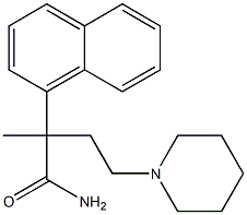 α-Methyl-α-(2-piperidinoethyl)-1-naphthaleneacetamide 结构式