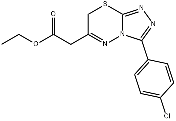 2-[3-(4-氯苯基)-7H-[1,2,4]三唑并[3,4-B][1,3,4]噻二嗪-6-基]乙酸乙酯, 150536-08-6, 结构式